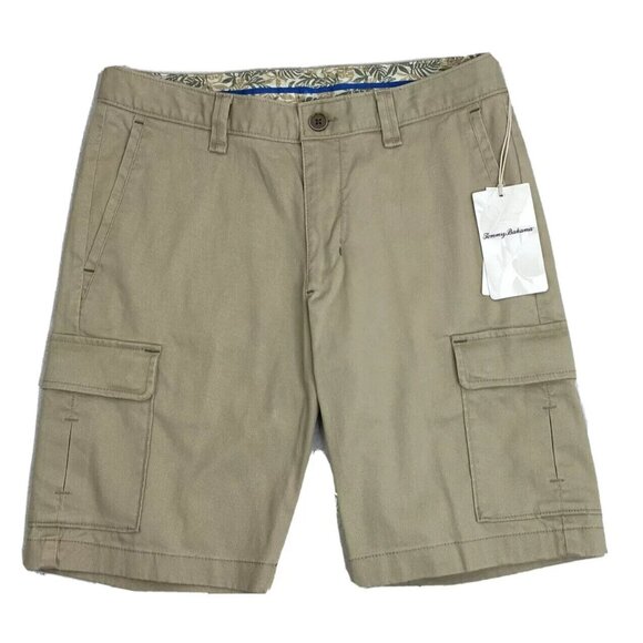 Tommy Bahama Men's size 30 Stone Khaki Twill Coastal Key 10" Casual Cargo Shorts - Picture 6 of 6